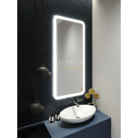 Зеркало с подсветкой для ванной комнаты Анкона Лонг 85х110 см