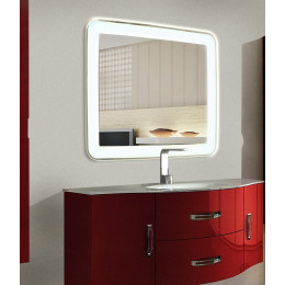 Зеркало в ванную комнату с подсветкой Милан 40х40 см